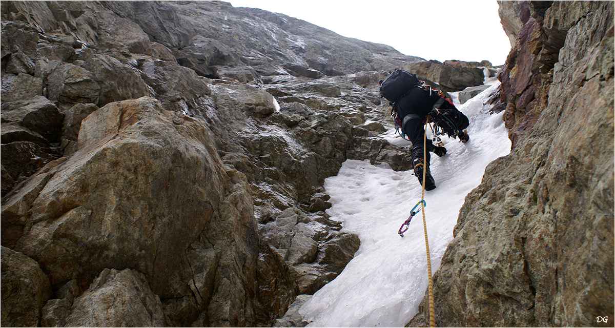 Collet Freshfield (2800 m) - couloir Freshfield.