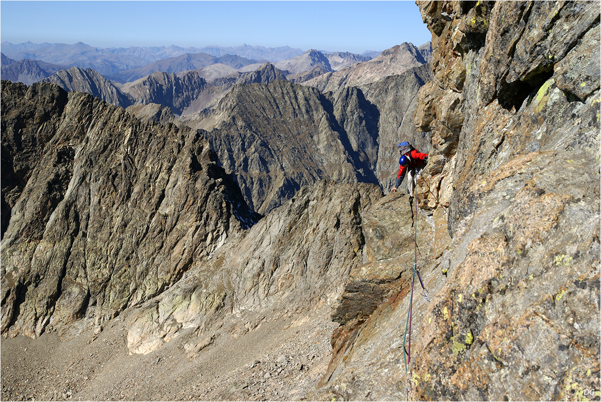 Cime du Gélas (3143 m) - voie Lasserre-Pistone.