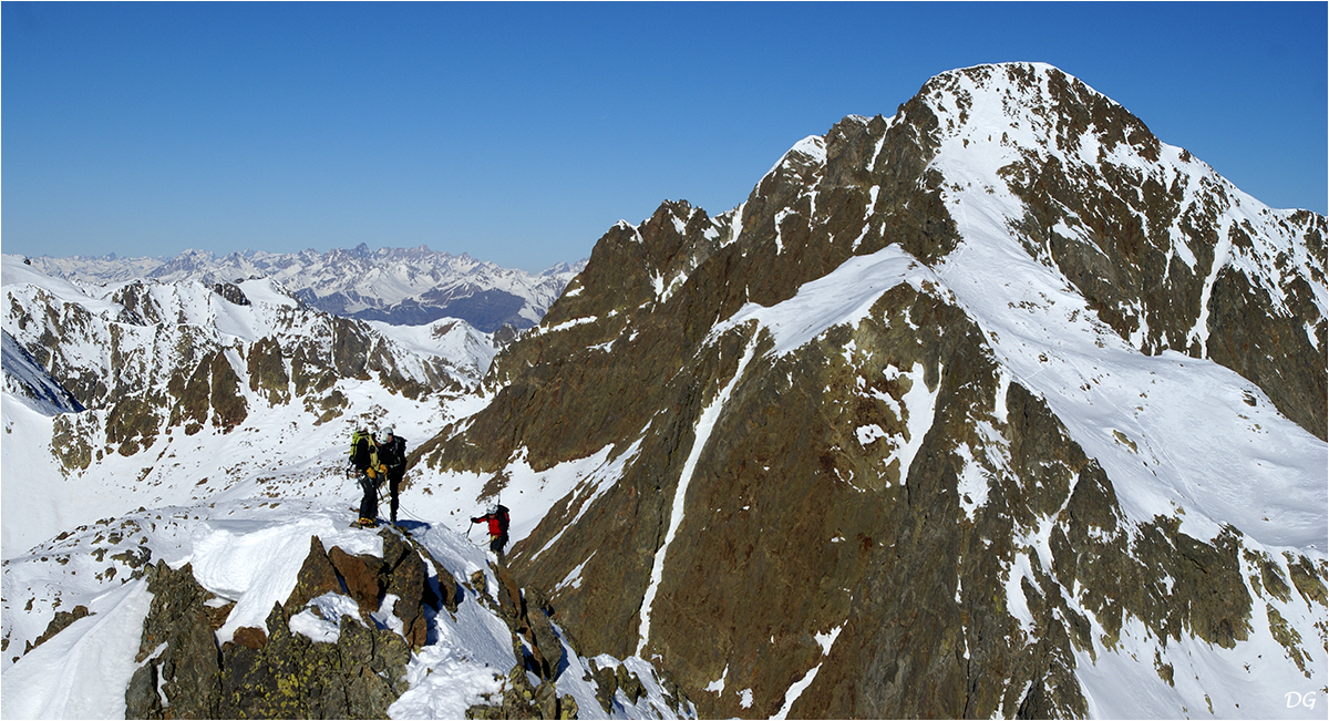 Cime de Tavels (2795 m) - couloir nord-ouest.