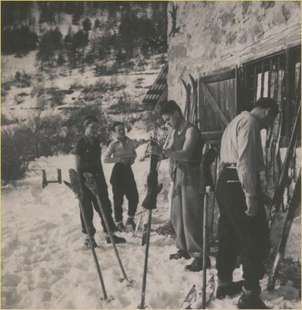 Groupe de skieurs