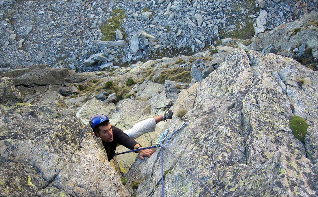 Cayre des Erps (2501 m) Voie des Barbus.