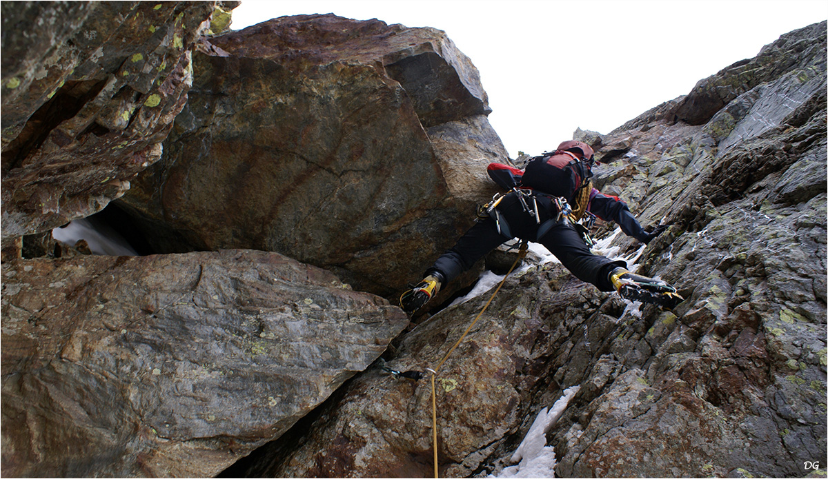 Cayre Nègre du Mercantour (2708 m) - Couloir Olivier.