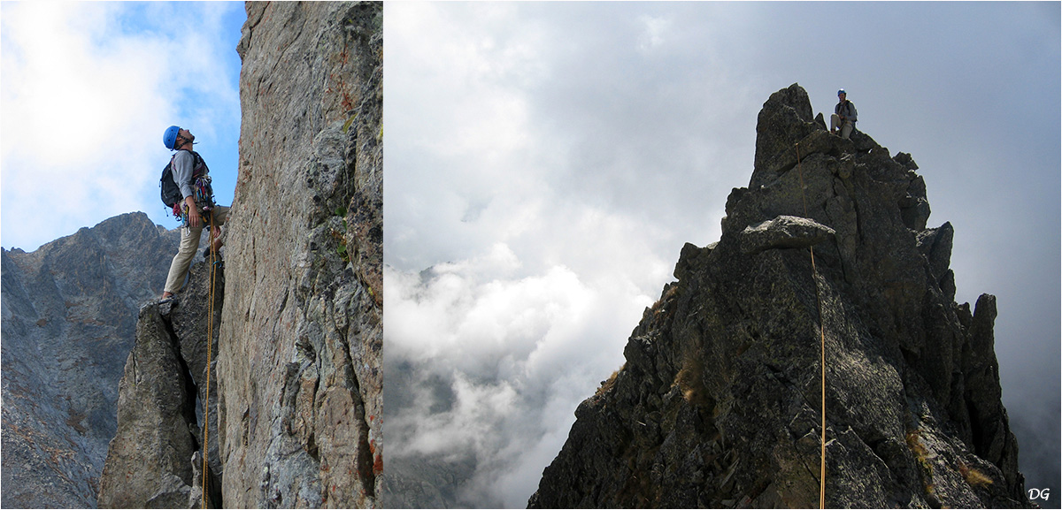 Cayre Colomb (2702 m) - face est, voie directe.