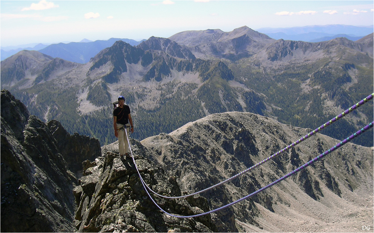 Pointe Giegn (2888 m), Grand Gendarme - voie Charignon.