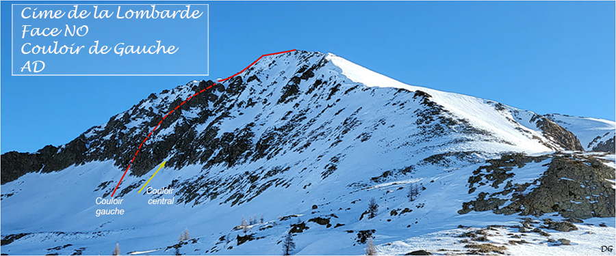 Ligne générale, en grande partie cachée par les gendarmes de l'arête.