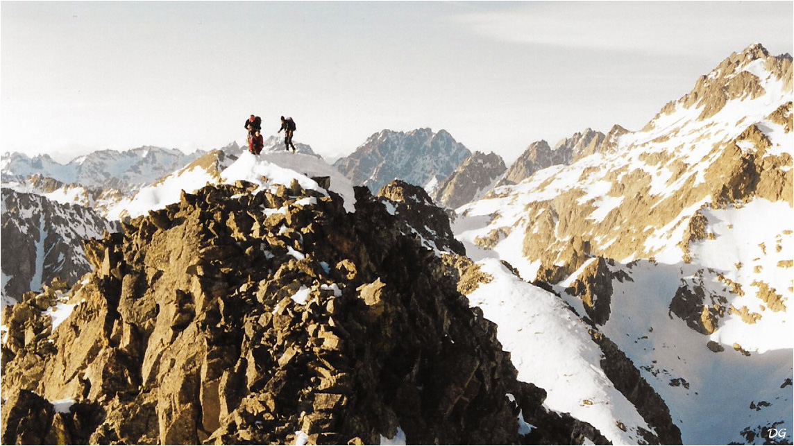 Mont Pelago (2768 m) - couloir de gauche du Triangle.