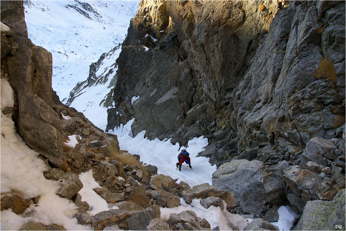 Mont Ponset (2828 m) - couloir Délaissé.
