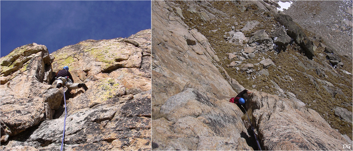 Cayre de Préfouns (2835 m) - face sud - voie Dufranc-Demenge dite "voie de gauche"..