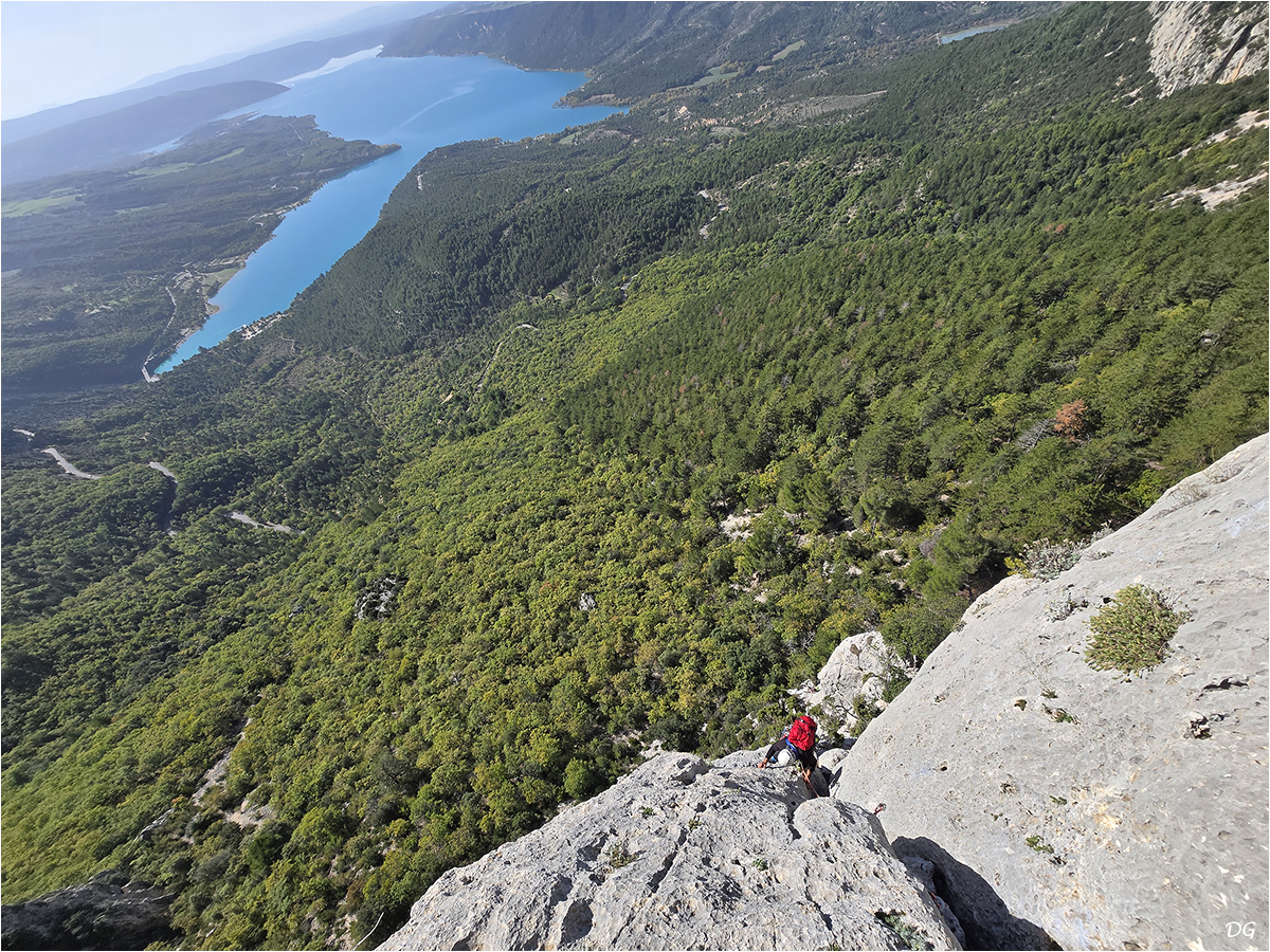 Gorges du Verdon, Félines - L'arête de la Patte de Chèvre .