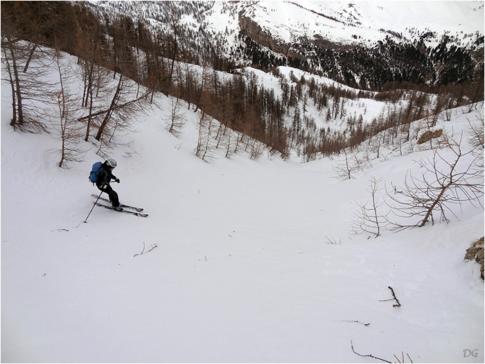 Belle descente sur le Gias Vioré. Gaz !