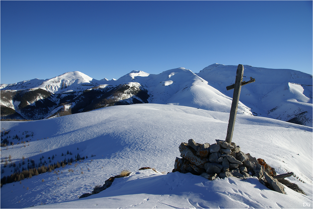 Le Courradour (2157 m) depuis Peyresq.