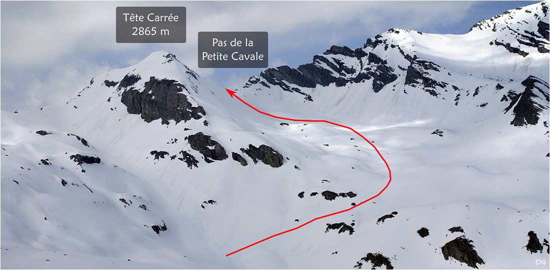 Remontée au Pas de la Petite Cavale (à ne pas confondre avec le Pas de la Cavale, voisin).