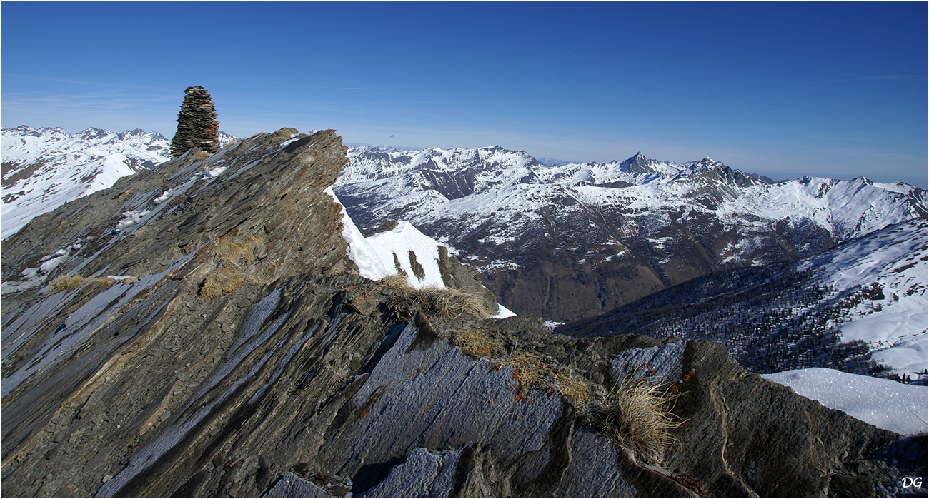 Pic du Fond de Peynin (2912 m) en traversée de Fontgillarde sur Abriès.
