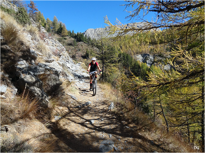 Descente de Lamberet, aux couleurs de l'automne.